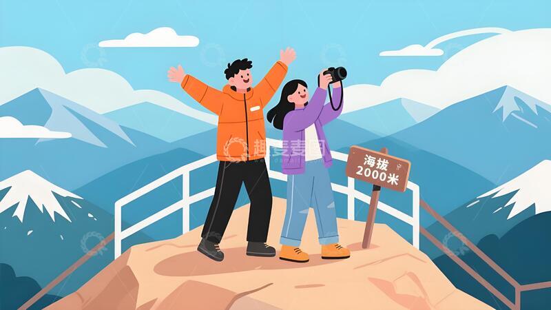 高清大图下载【趣麦麦图】旅游插画主题8