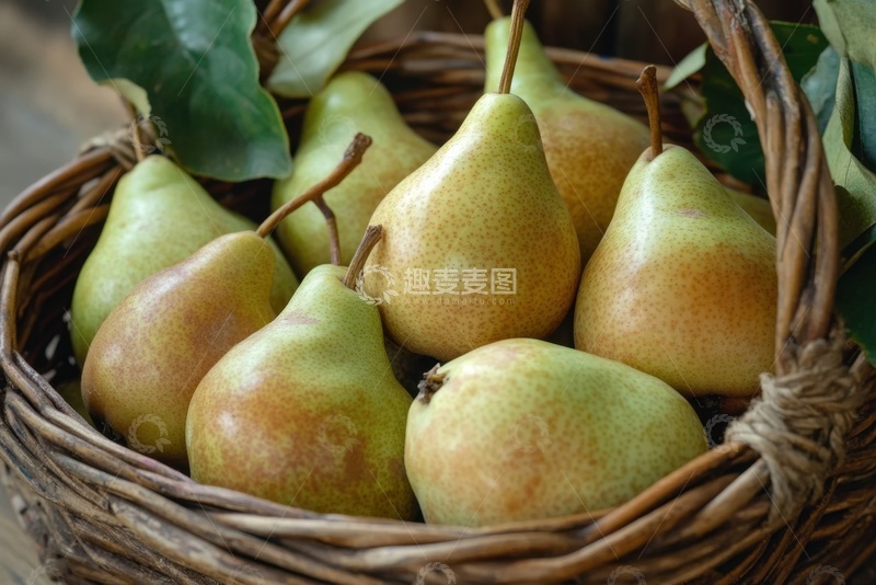 高清大图下载【趣麦麦图】一筐子水果梨美食