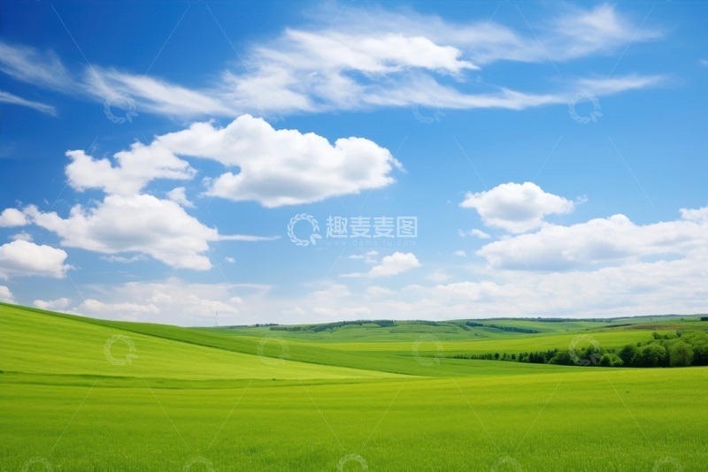高清大图下载【趣麦麦图】绿色草原自然美景