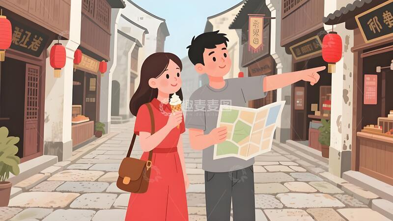 高清大图下载【趣麦麦图】旅游插画主题7