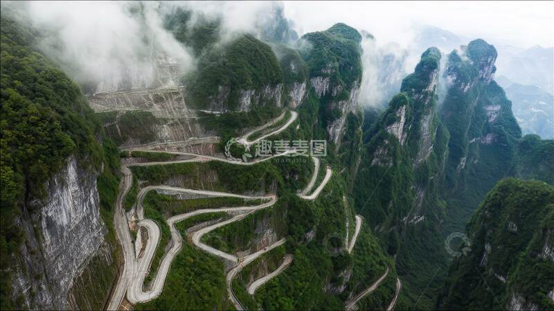 高清大图下载【趣麦麦图】公路  盘山  景色