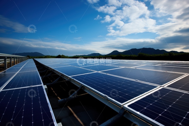 高清大图下载【趣麦麦图】户外的新能源光伏板