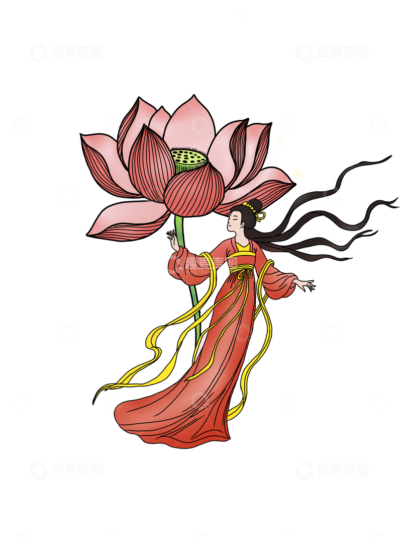 荷花与荷花仙子