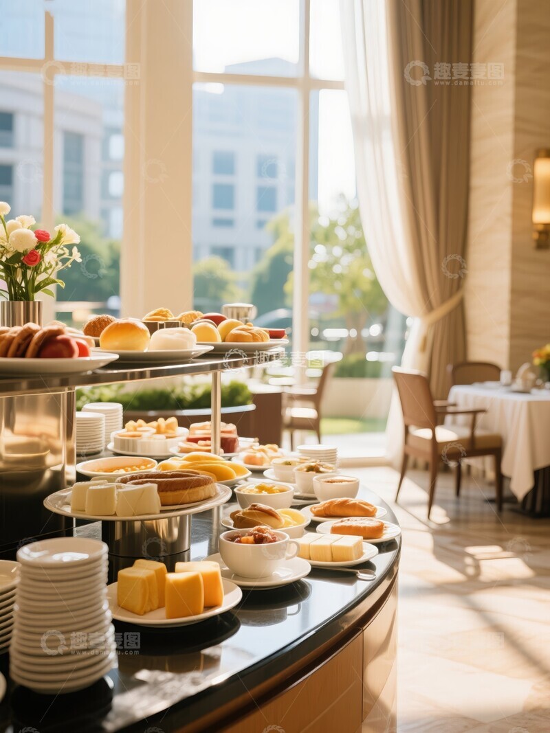 高清大图下载【趣麦麦图】现代高级早餐自助餐厅
