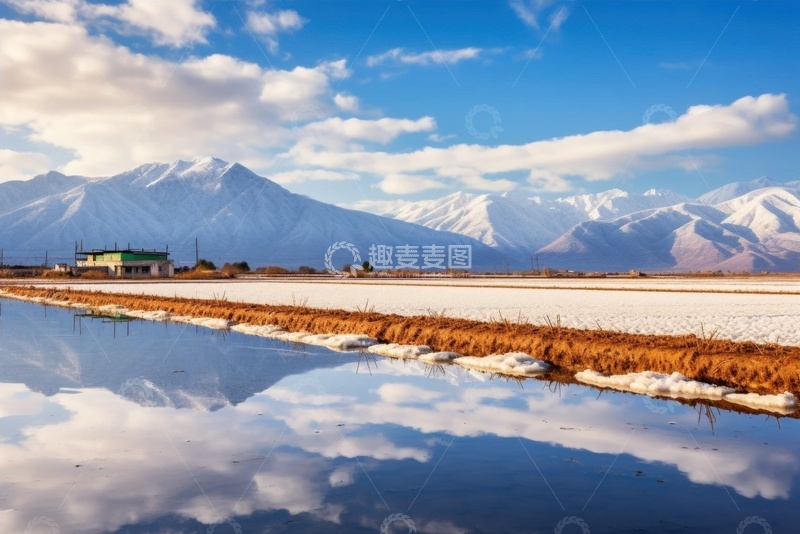 高清大图下载【趣麦麦图】海边的粗盐加工场地