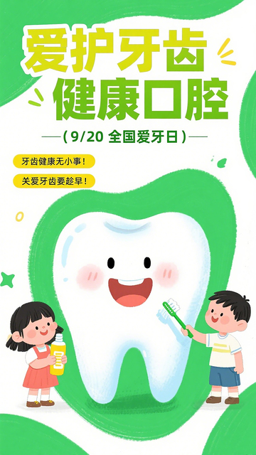 爱护牙齿健康口腔9月20日全国爱牙日