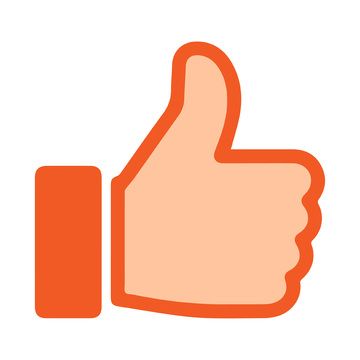 橙色点赞手势