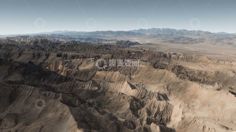 高清大图下载【趣麦麦图】盆地  土地  地貌  