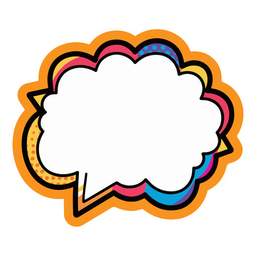 彩色涂鸦气泡框