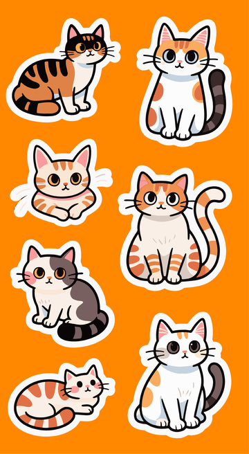 可爱的花纹橘猫