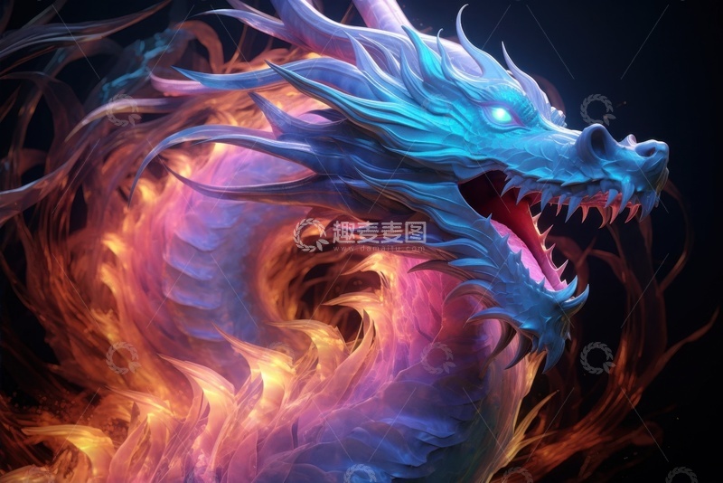 高清大图下载【趣麦麦图】缠绕的中国龙