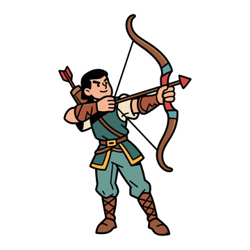 自信的射手人物