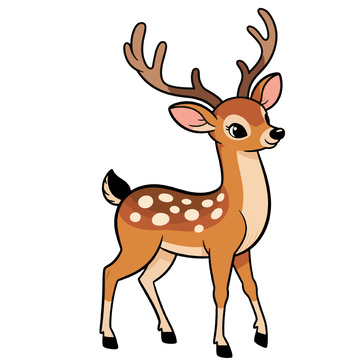 可爱的小梅花鹿