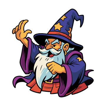 生气的老魔法师