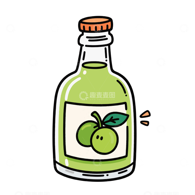 源文件下载【趣麦麦图】青梅酒卡通矢量