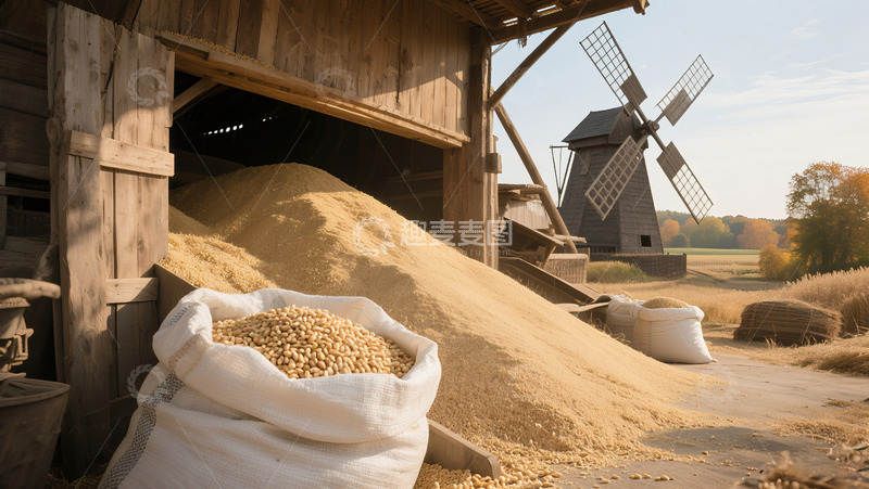 高清大图下载【趣麦麦图】收谷入仓摄影