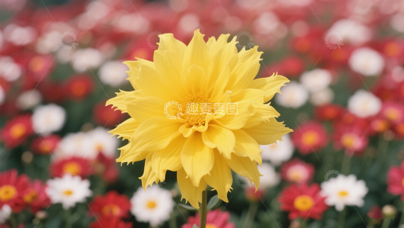 高清大图下载【趣麦麦图】野花盛开的花园