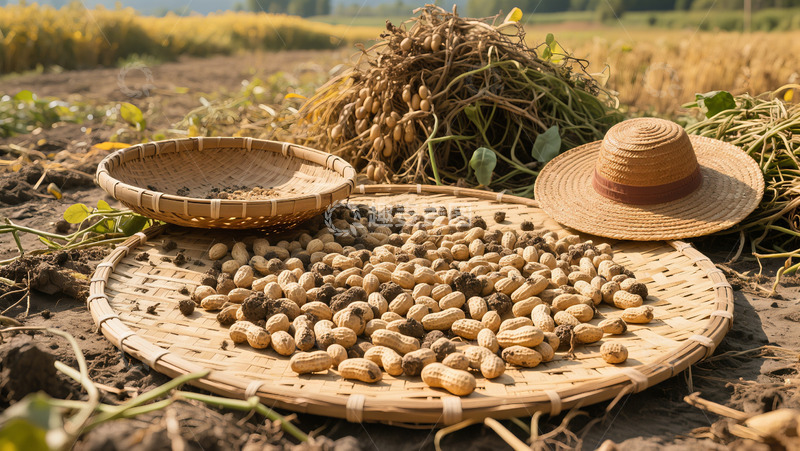 高清大图下载【趣麦麦图】花生收货时刻
