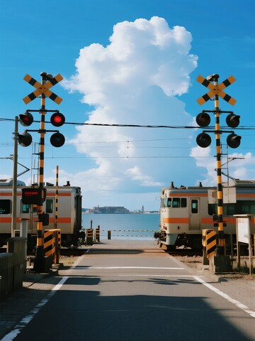 铁路道口与列车停靠