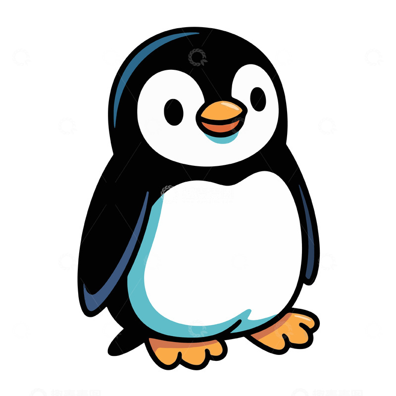 源文件下载【趣麦麦图】矢量可爱企鹅