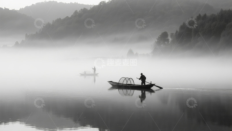 高清大图下载【趣麦麦图】水墨意境画作