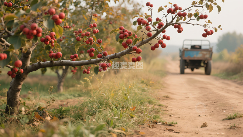 高清大图下载【趣麦麦图】野外果树一角实拍