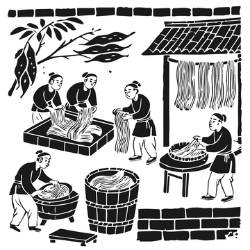 古法红薯粉制作