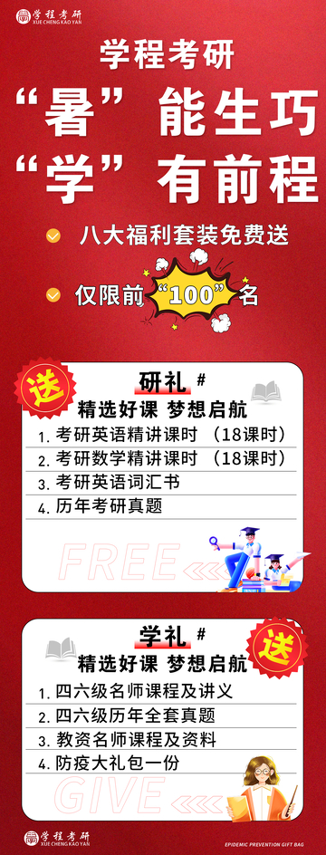 考研教育培训机构红色宣传海报