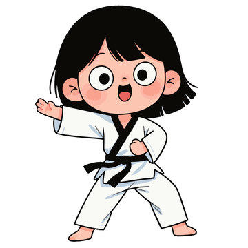 练跆拳道的女孩