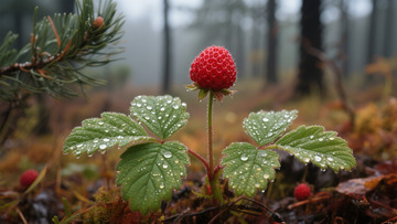 树林中一株野果