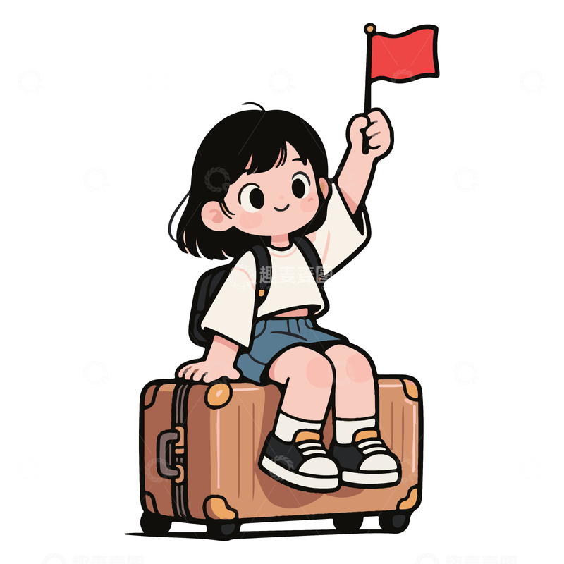 源文件下载【趣麦麦图】国庆节旅游人物1