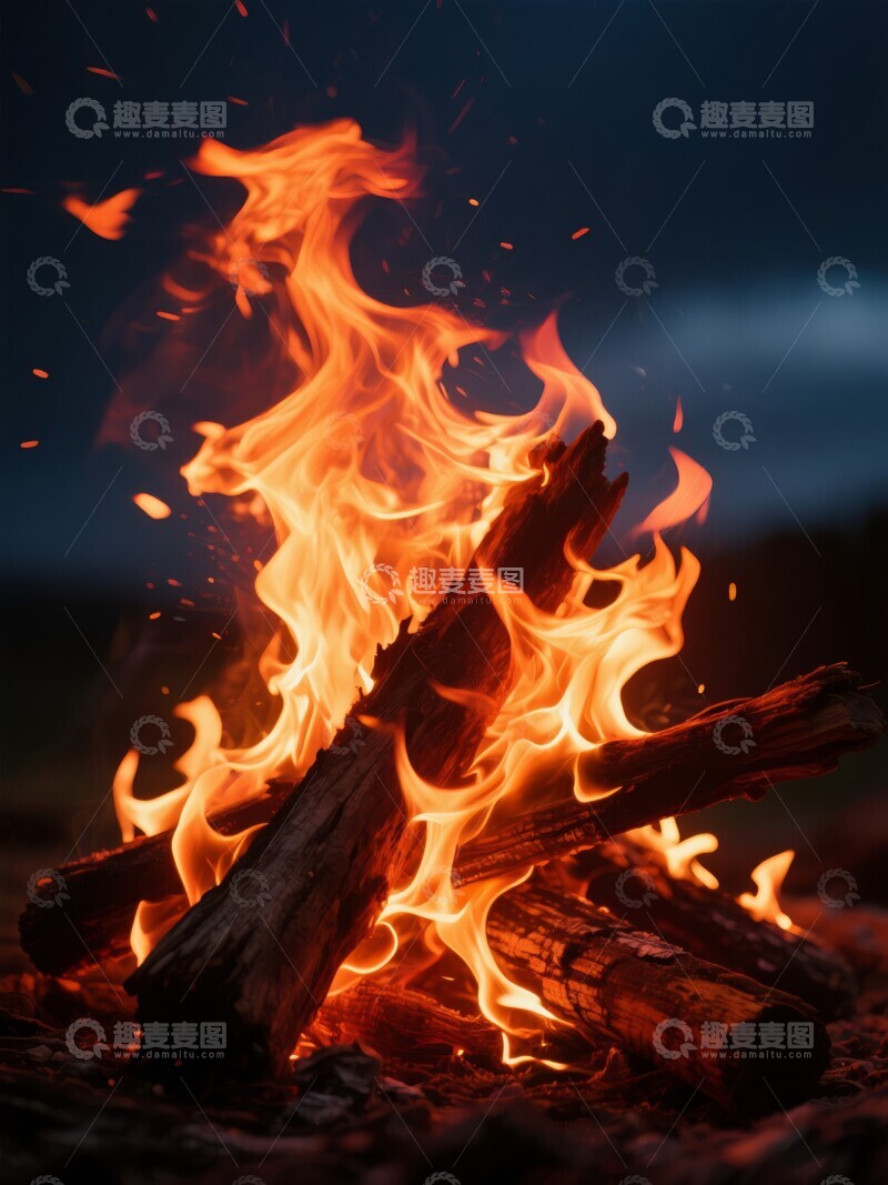 高清大图下载【趣麦麦图】燃烧中的火焰