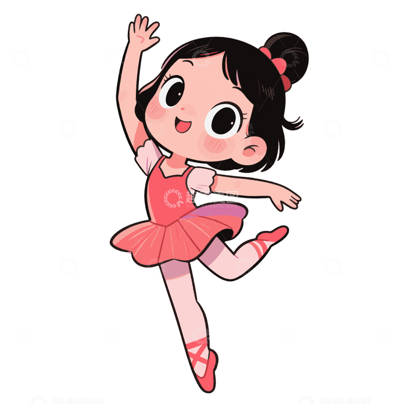 源文件下载【趣麦麦图】跳芭蕾舞的女孩