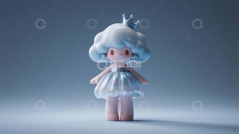 高清大图下载【趣麦麦图】头戴皇冠的梦幻人偶