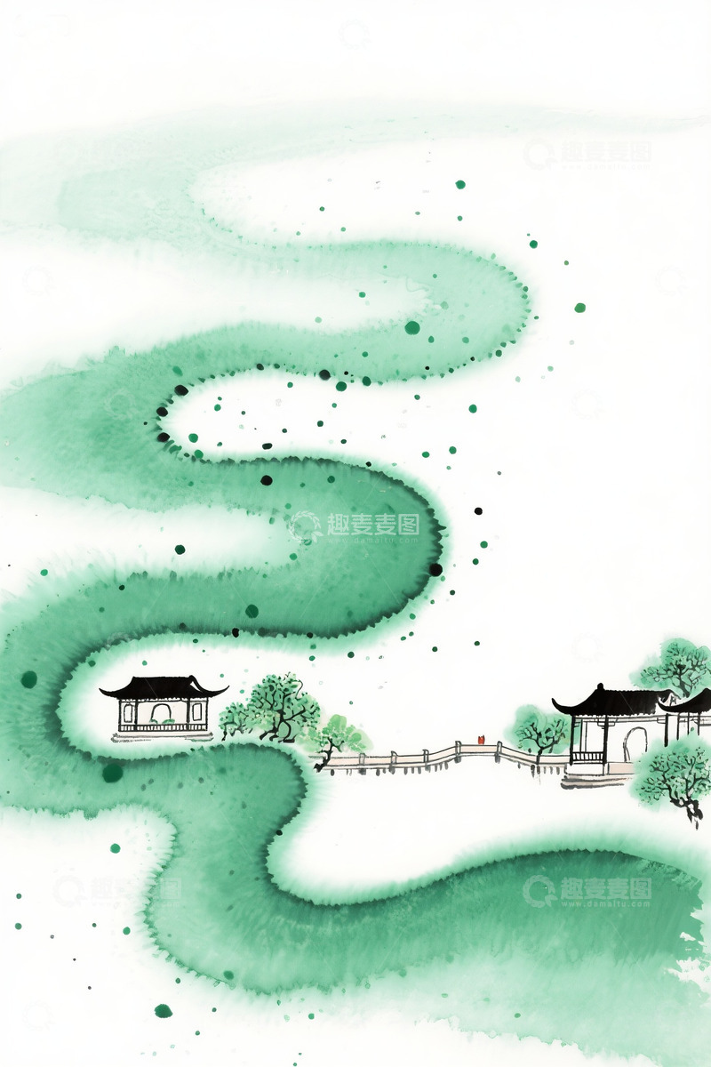 高清大图下载【趣麦麦图】-水墨风景素材3