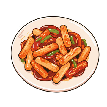 一盘美味炒年糕
