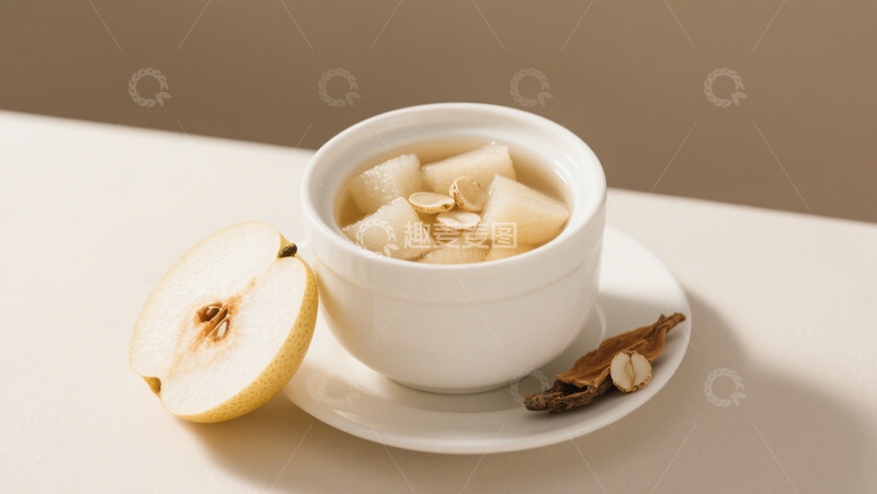 高清大图下载【趣麦麦图】膳食养生雪梨汤