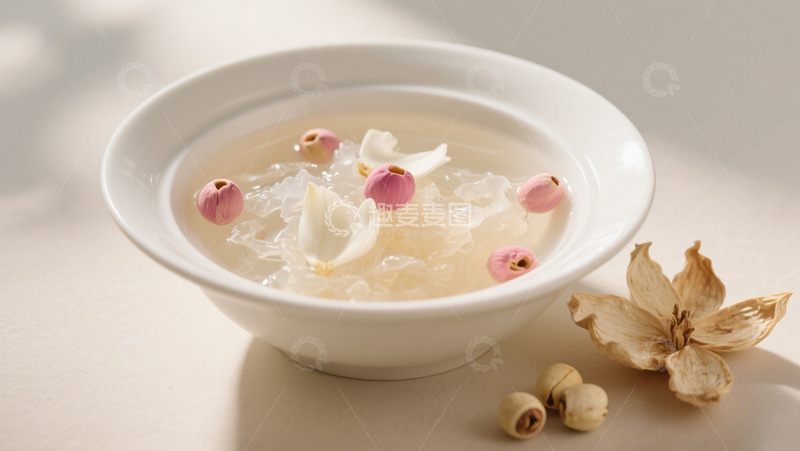 高清大图下载【趣麦麦图】膳食银耳养生粥