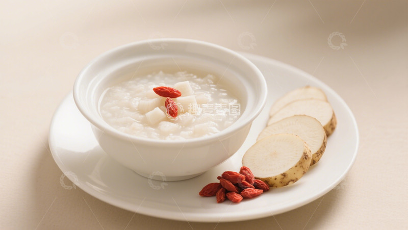 高清大图下载【趣麦麦图】膳食养生枸杞薏米粥