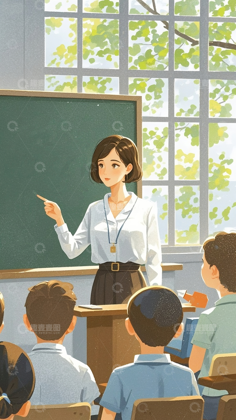 源文件下载【趣麦麦图】教师节插画2