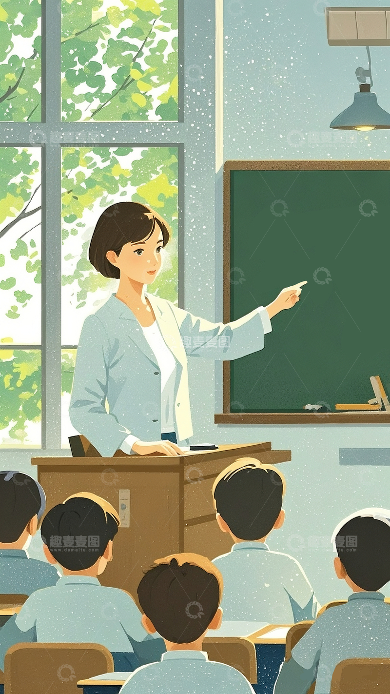 源文件下载【趣麦麦图】教师节插画6