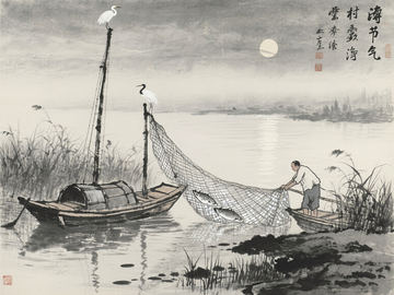 中国传统节日复古风国风绘画 (11)