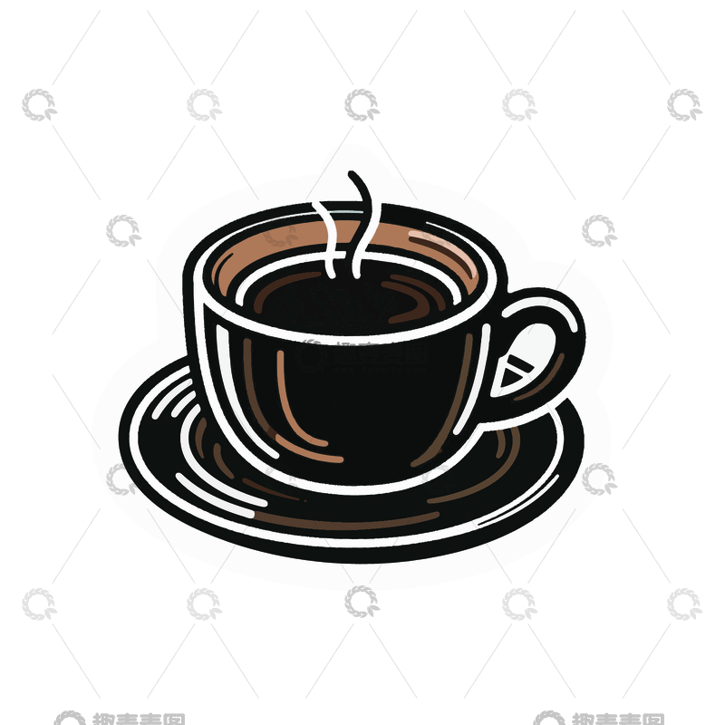 源文件下载【趣麦麦图】一杯美式咖啡