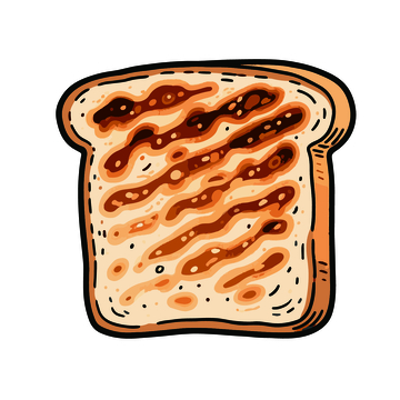 烤焦的吐司片