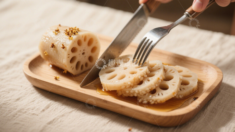 高清大图下载【趣麦麦图】养生膳食清蒸莲藕