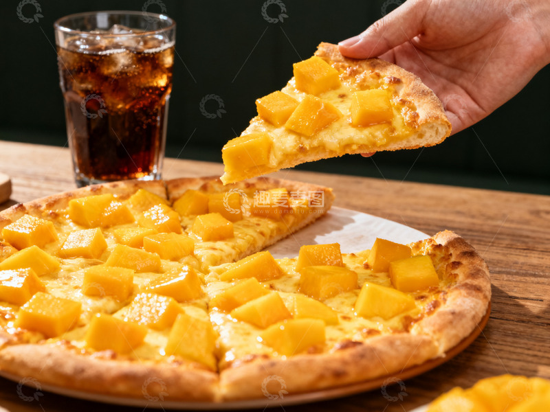 高清大图下载【趣麦麦图】芒果披萨摄影7