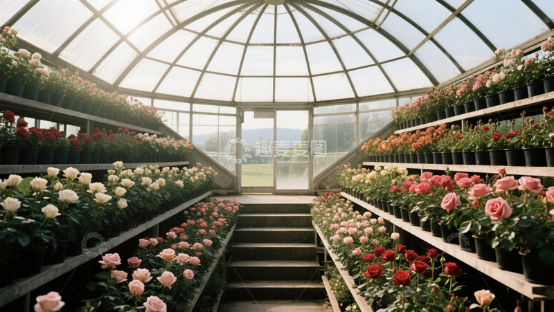 高清大图下载【趣麦麦图】温室花朵培养