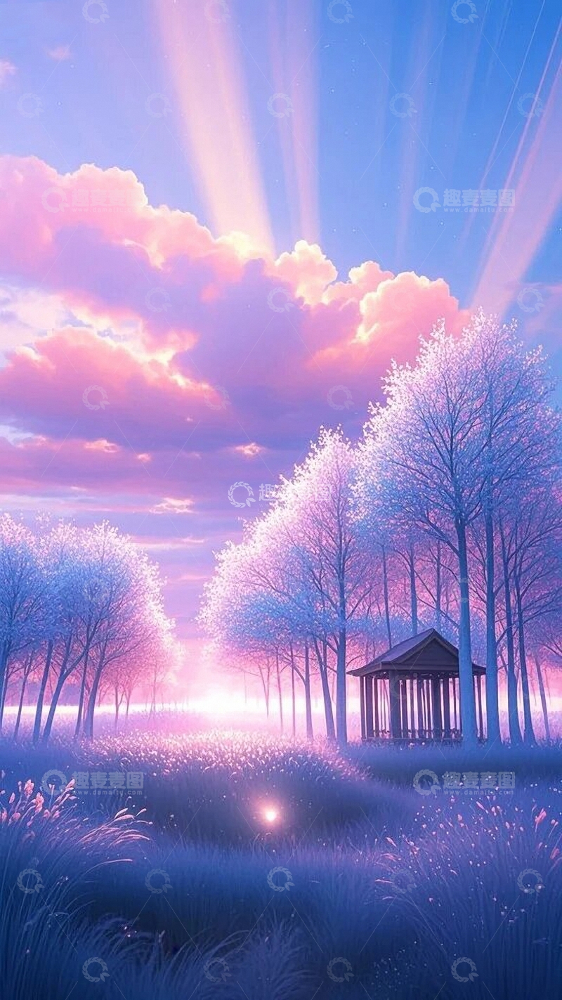 高清大图下载【趣麦麦图】梦幻至美背景底图