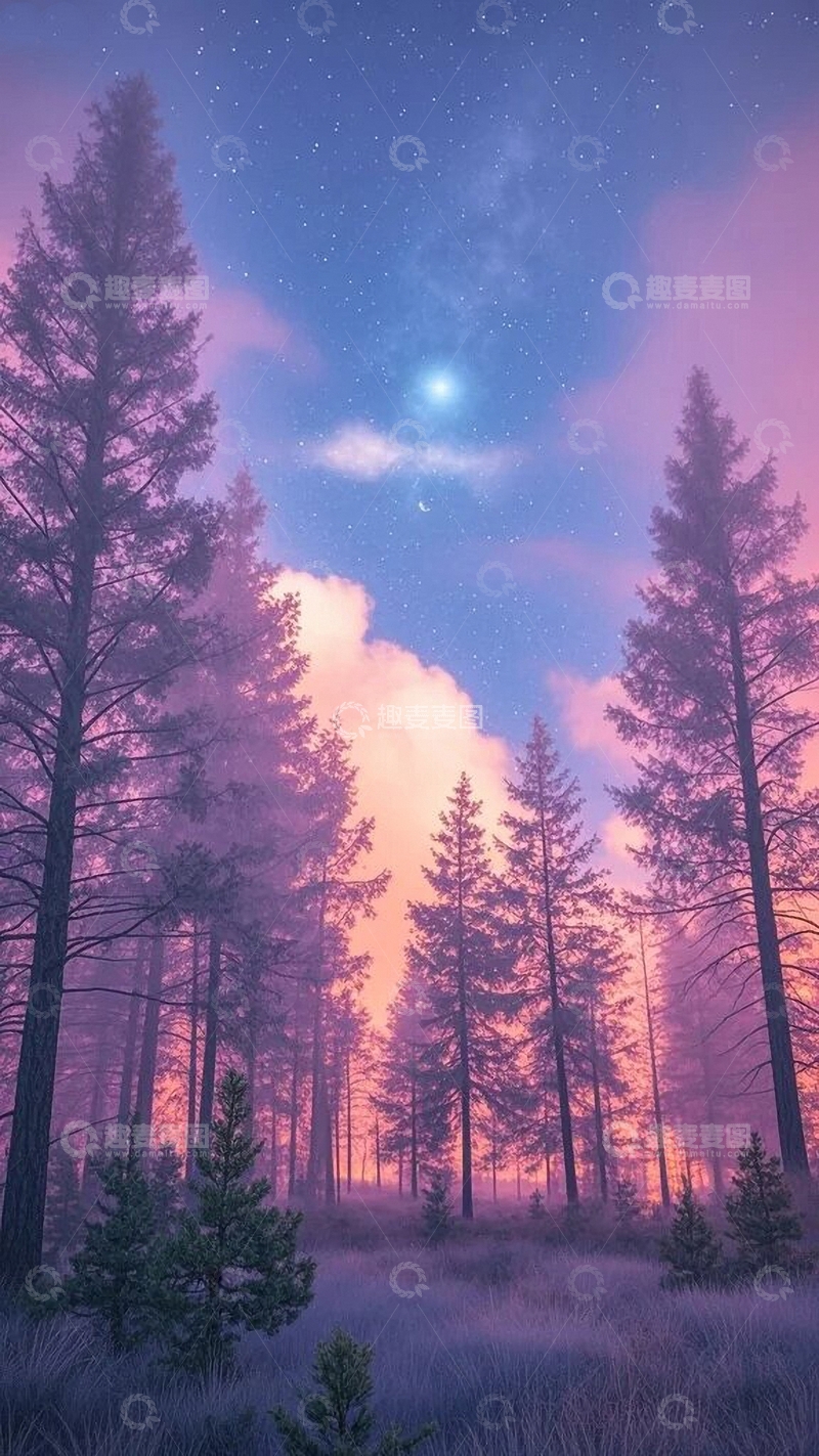 高清大图下载【趣麦麦图】梦幻至美背景底图