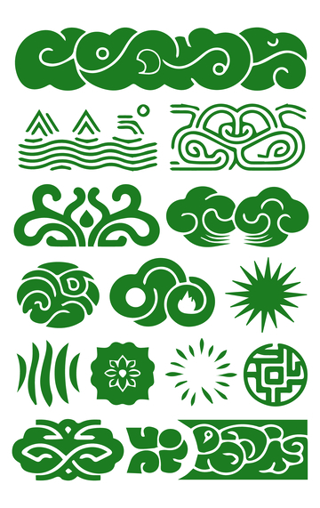 中国元素矢量花纹